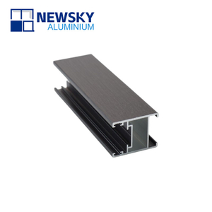 Dark wooden window aluminum profile